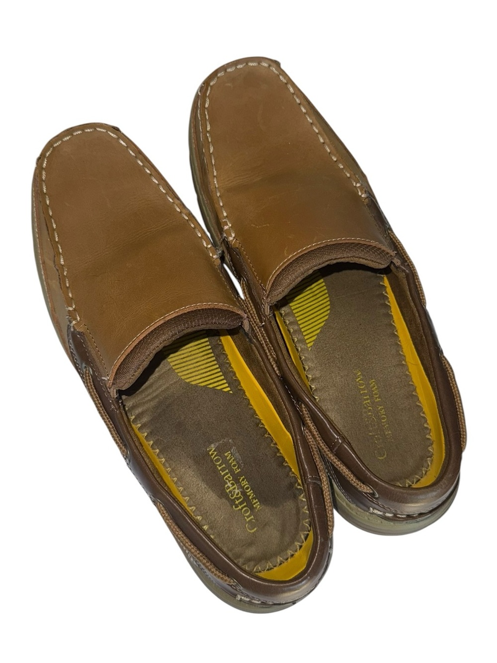 Croft & Barrow Mens Boat Shoes Size 11M Cognac Brown Memory Foam